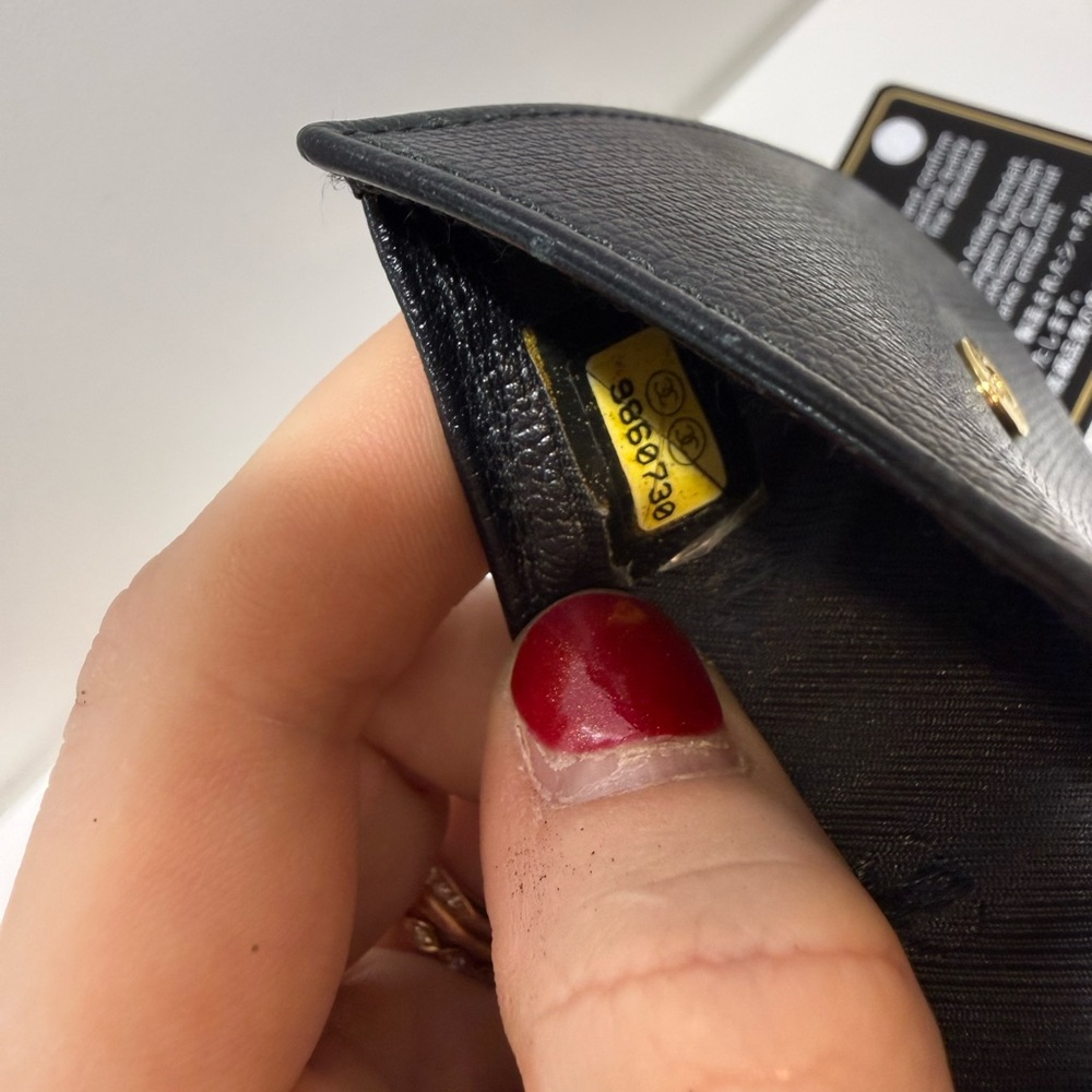Chanel Black Leather Compact Wallet - Picture 8 of 9
